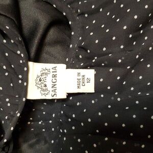 Sangria Black Polka Dot Dress